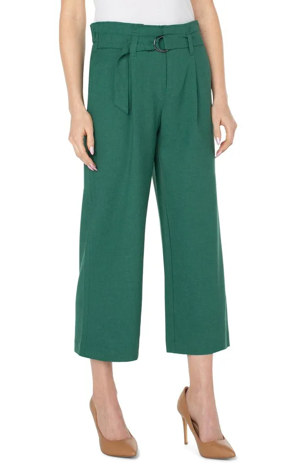 Liverpool Los Angeles BELTED PAPERBAG WIDE LEG CROP Serpentine Women CROPS