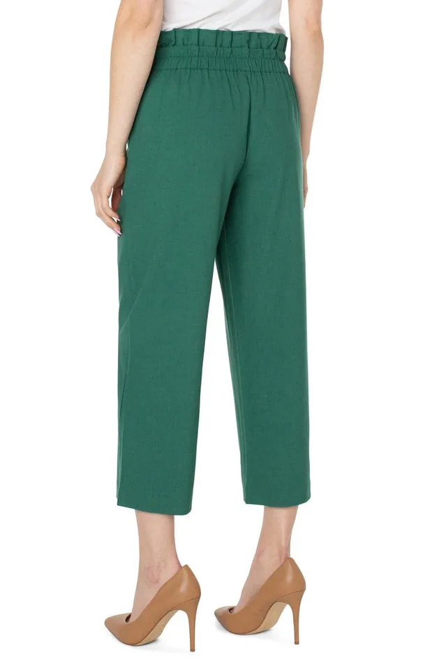 Liverpool Los Angeles BELTED PAPERBAG WIDE LEG CROP Serpentine Women CROPS