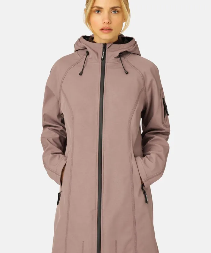 Long Soft Shell Raincoat 8211 Old Lavender Rainwear Ilse Jacobsen Raincoats