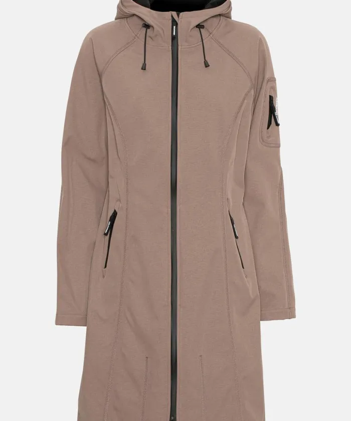 Long Soft Shell Raincoat 8211 Old Lavender Rainwear Ilse Jacobsen Raincoats