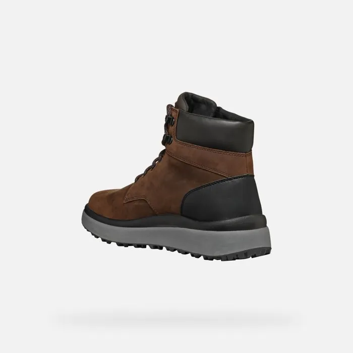 Man Geox Ankle Boots GRANITO GRIP ABX MAN CoffeeBlack Waterproof Boots Coffeeblack