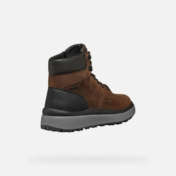 Man Geox Ankle Boots GRANITO GRIP ABX MAN CoffeeBlack Waterproof Boots Coffeeblack