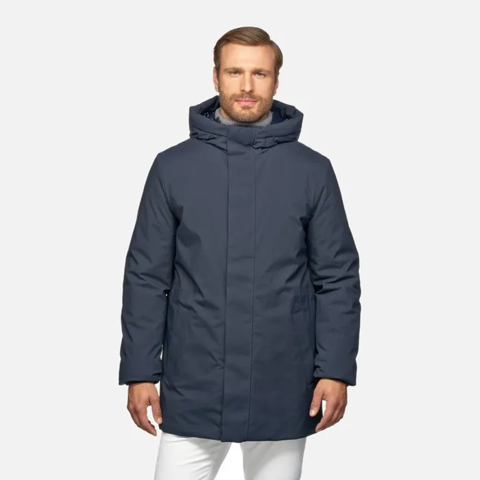 Man Geox Jackets SPHERICA MAN Sky Captain Long Parka Sky Captain