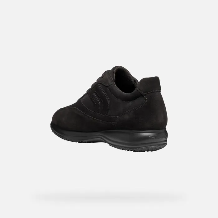 Man Geox Sneakers HAPPY MAN Dark Coffee Low Top Sneakers Dark Coffee