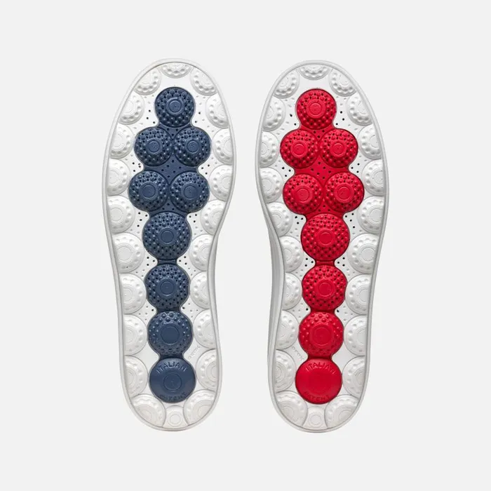 Man Geox Sneakers SPHERICA ECUB1 MAN WhiteNavyRed Low Top Sneakers Whitenavyred