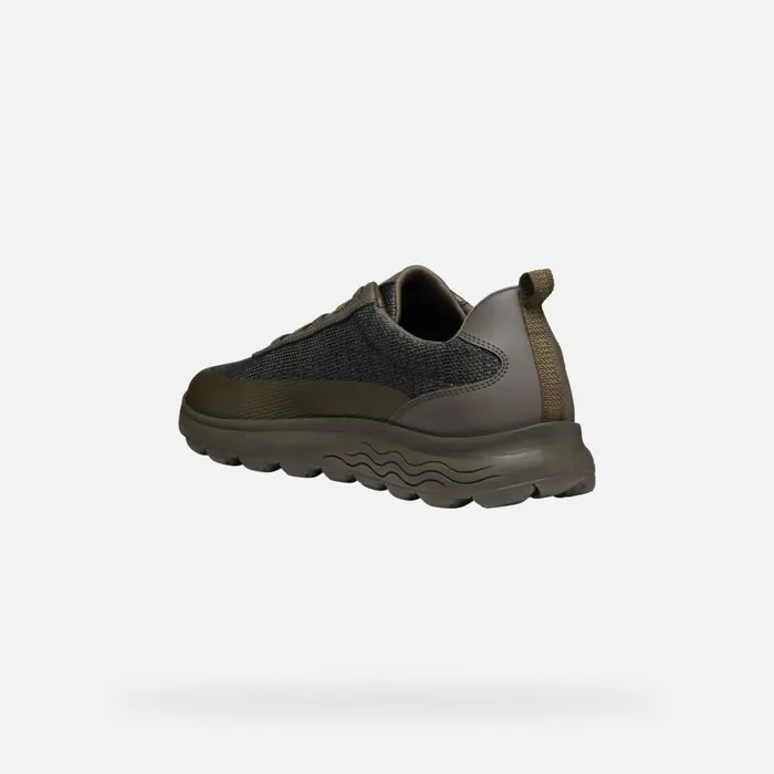 Man Geox Sneakers SPHERICA MAN Light Olive Green Low Top Sneakers Light Olive Green