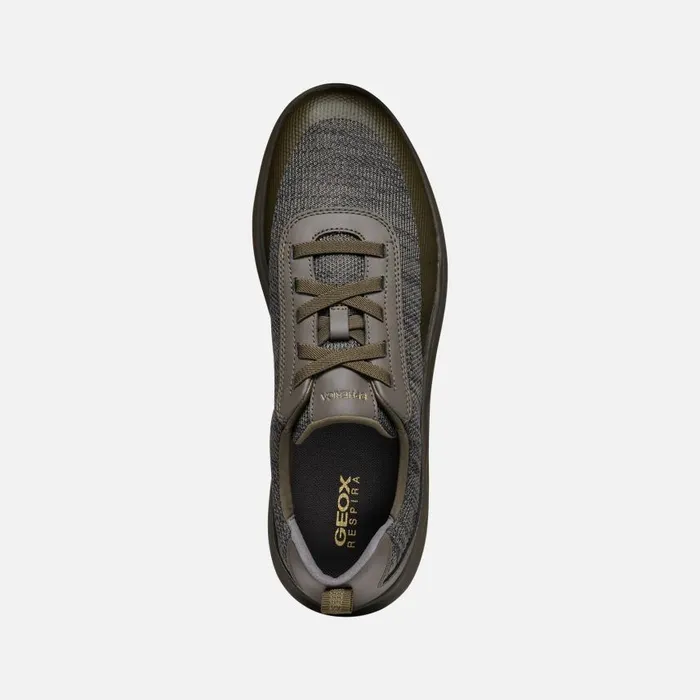 Man Geox Sneakers SPHERICA MAN Light Olive Green Low Top Sneakers Light Olive Green
