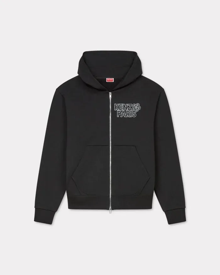 Men 039KENZO Constellation039 Embroidered Zipped Hoodie In Cotton Black Kenzo Sweatshirts And Hoodies Men 039KENZO Constellation039 Embroidered Zipped Hoodie In Cotton Black Kenzo Sweatshirts And Hoodies