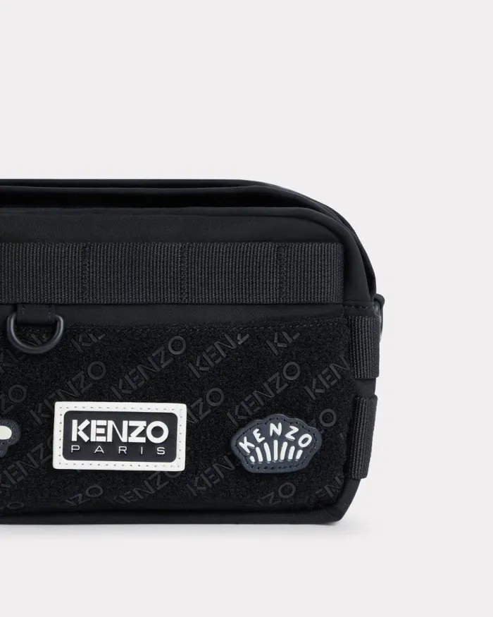 Men 039KENZO Jungle039 Crossbody Bag In Nylon Black Kenzo Bags