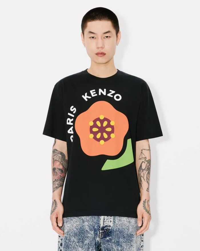 Men 039KENZO Pop039 Tshirt In Cotton Black Kenzo Tshirts And Polos