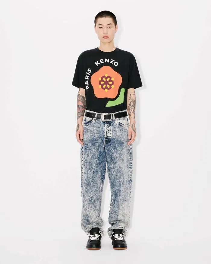 Men 039KENZO Pop039 Tshirt In Cotton Black Kenzo Tshirts And Polos