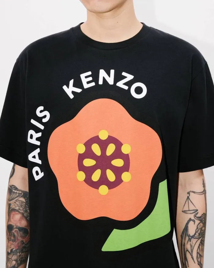 Men 039KENZO Pop039 Tshirt In Cotton Black Kenzo Tshirts And Polos