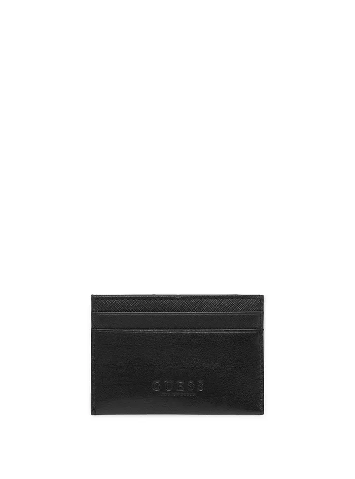Men Bags and Wallets GUESS Black Saffiano Slimfold Wallet And Card Case Men Bags and Wallets GUESS Black Saffiano Slimfold Wallet And Card Case