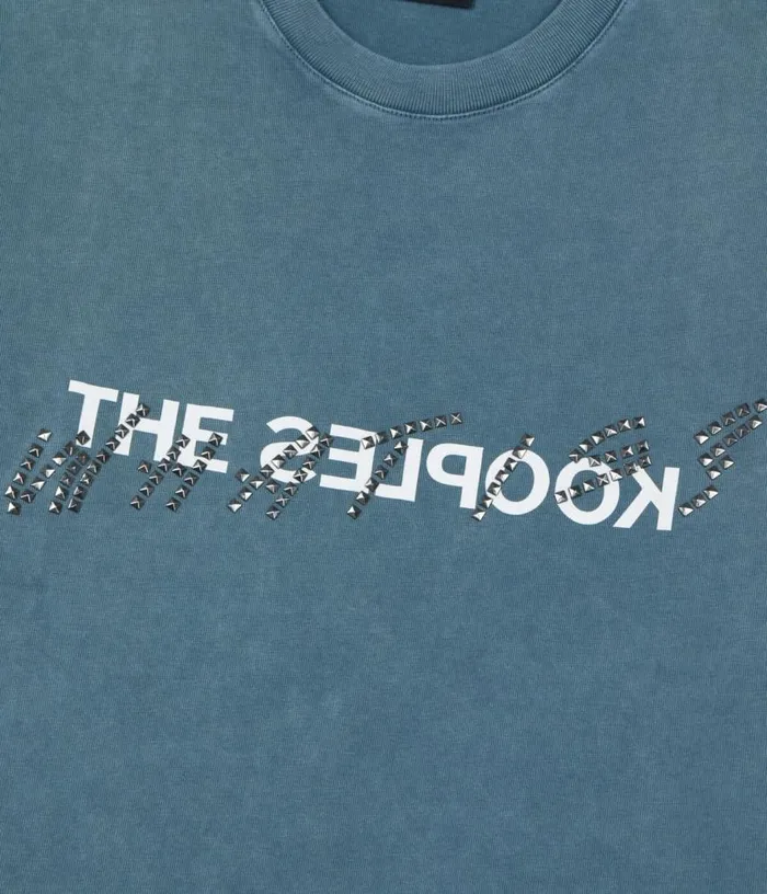Men Blue What Is Tshirt With Studs THE KOOPLES Tshirts
