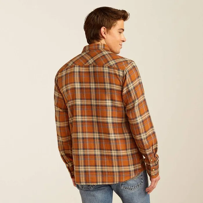 Men Button Down Shirts Ariat Haiden Retro Fit Shirt Roasted Pecan Men Button Down Shirts Ariat Haiden Retro Fit Shirt Roasted Pecan