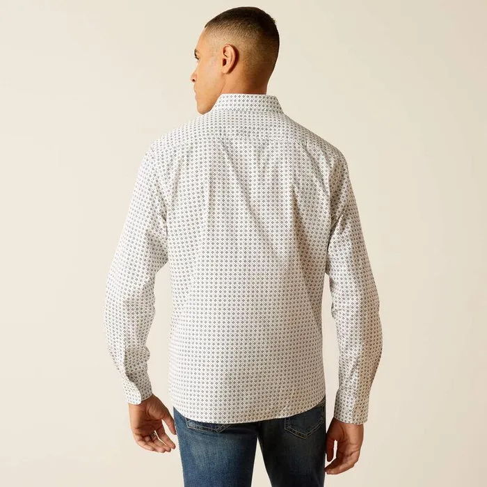 Men Button Down Shirts Ariat Major Stretch Modern Fit Shirt White Men Button Down Shirts Ariat Major Stretch Modern Fit Shirt White