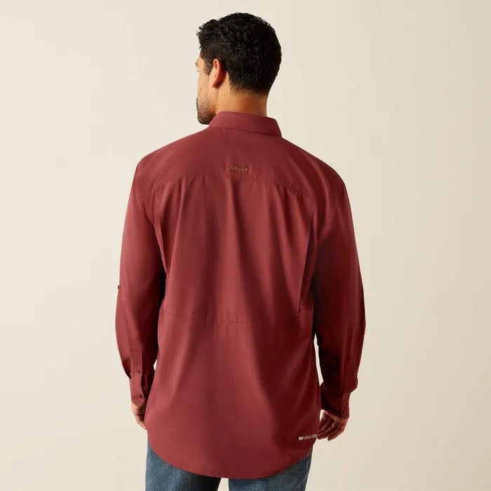 Men Button Down Shirts Ariat VentTEK Outbound Classic Fit Shirt Red Mahogany Men Button Down Shirts Ariat VentTEK Outbound Classic Fit Shirt Red Mahogany