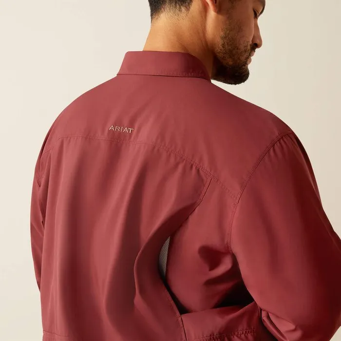 Men Button Down Shirts Ariat VentTEK Outbound Classic Fit Shirt Red Mahogany Men Button Down Shirts Ariat VentTEK Outbound Classic Fit Shirt Red Mahogany