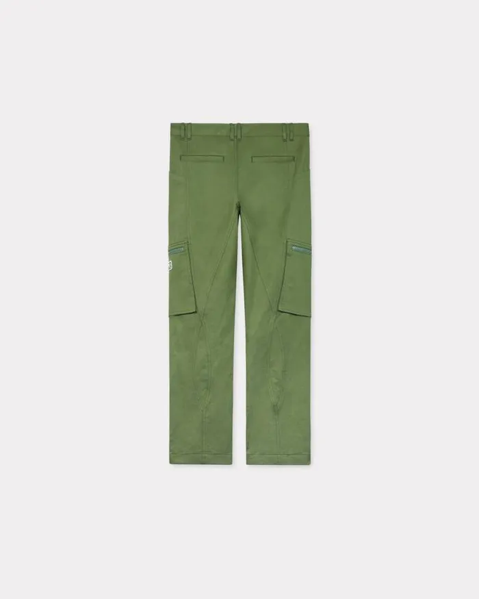 Men Cargo Slim Pants Dark Khaki Kenzo Pants And Shorts