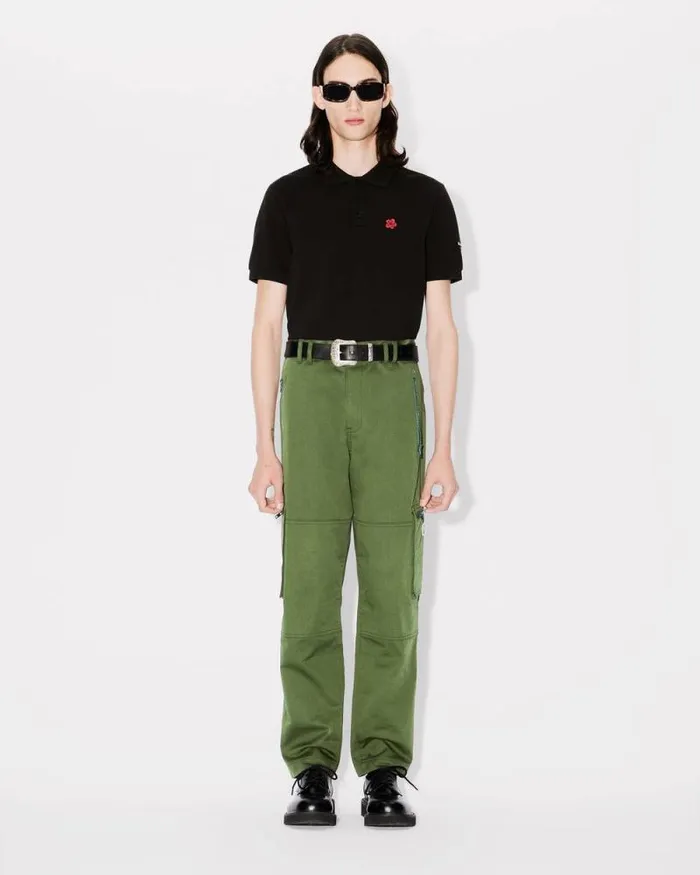 Men Cargo Slim Pants Dark Khaki Kenzo Pants And Shorts