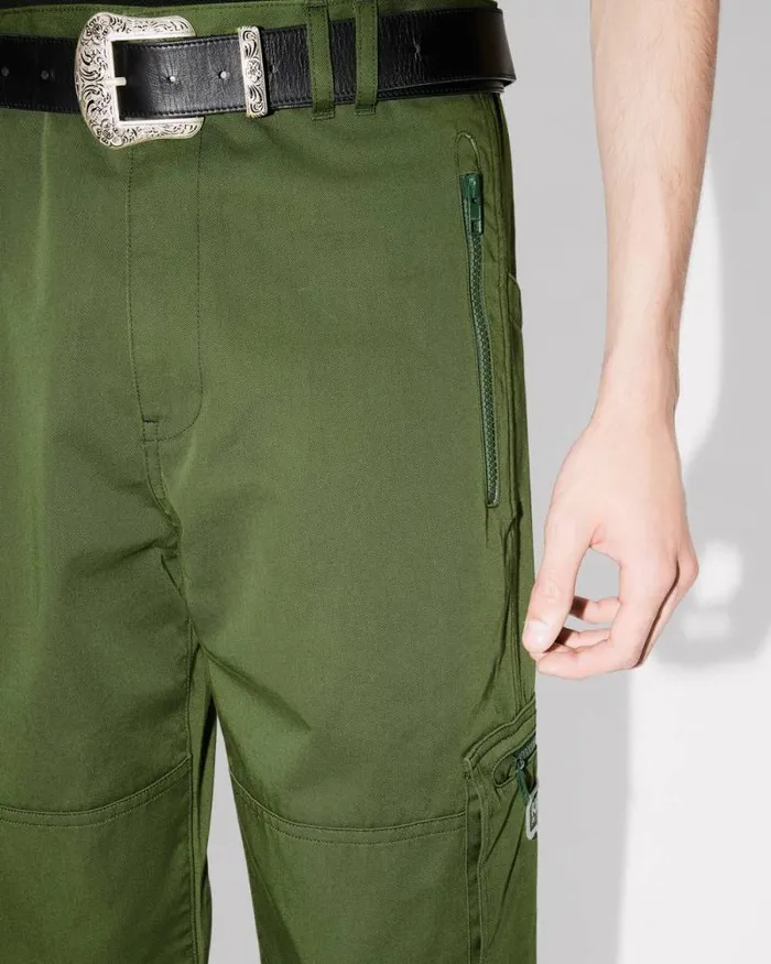 Men Cargo Slim Pants Dark Khaki Kenzo Pants And Shorts