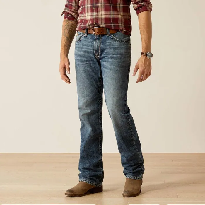 Men Denim Ariat M5 Straight Smokey Straight Leg Jeans Weatherford