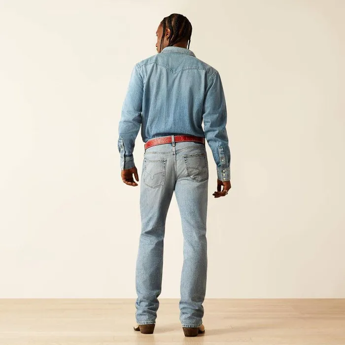 Men Denim Ariat M5 Straight Yellowstone Rider Straight Leg Jeans Light Distressed Men Denim Ariat M5 Straight Yellowstone Rider Straight Leg Jeans Light Distressed