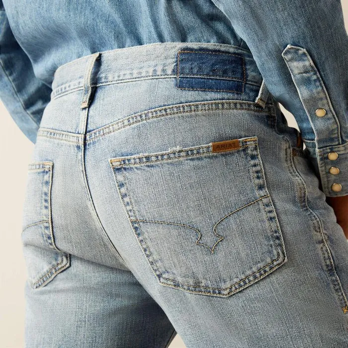 Men Denim Ariat M5 Straight Yellowstone Rider Straight Leg Jeans Light Distressed Men Denim Ariat M5 Straight Yellowstone Rider Straight Leg Jeans Light Distressed
