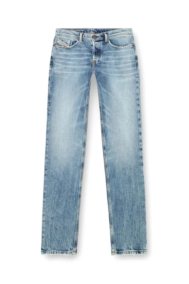 Men Diesel Jeans Regular Jeans 2023 DFinitive 09J54 Medium Blue