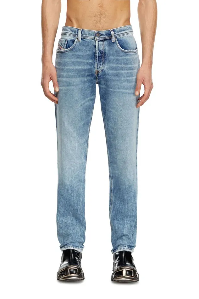 Men Diesel Jeans Regular Jeans 2023 DFinitive 09J54 Medium Blue