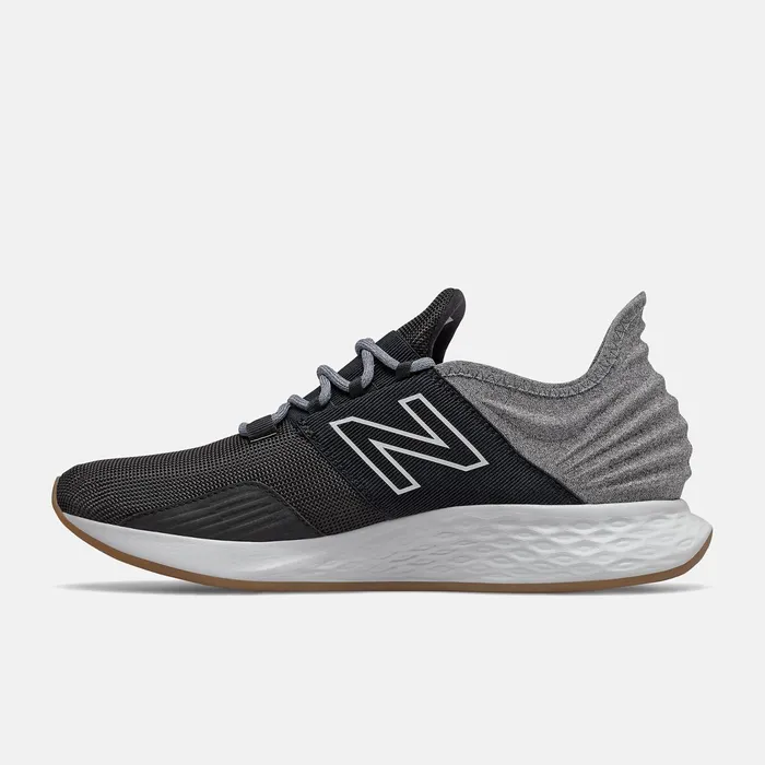 Men Fresh Foam Roav Tee Shirt Black With Light Aluminum New Balance Walking Men Fresh Foam Roav Tee Shirt Black With Light Aluminum New Balance Walking
