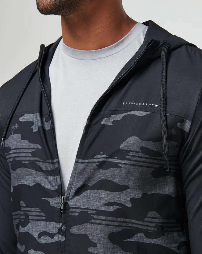 Men Hoodies and Sweatshirts TravisMathew CAMO TECH HOODIE Black Men Hoodies and Sweatshirts TravisMathew CAMO TECH HOODIE Black