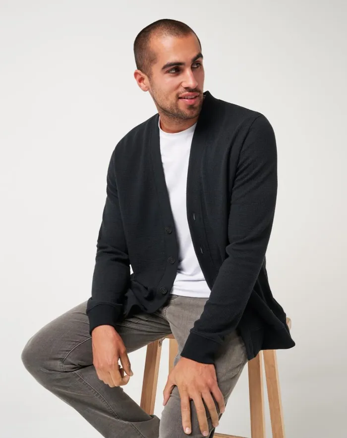 Men Hoodies and Sweatshirts TravisMathew PRISTINE SHORE CARDIGAN Black Men Hoodies and Sweatshirts TravisMathew PRISTINE SHORE CARDIGAN Black