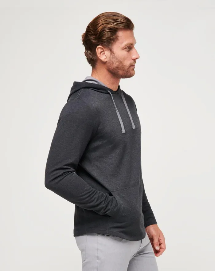 Men Hoodies and Sweatshirts TravisMathew UPGRADED TECH HOODIE Heather Black Men Hoodies and Sweatshirts TravisMathew UPGRADED TECH HOODIE Heather Black