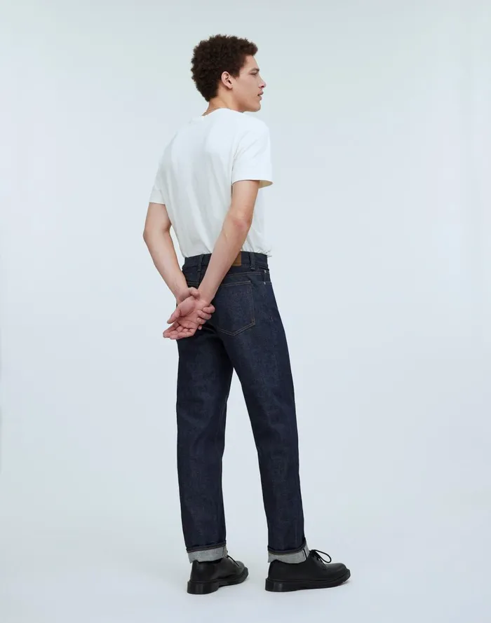 Men Jeans Madewell Vintage Relaxed Straight Jeans In Raw Selvedge Raw Selvedge