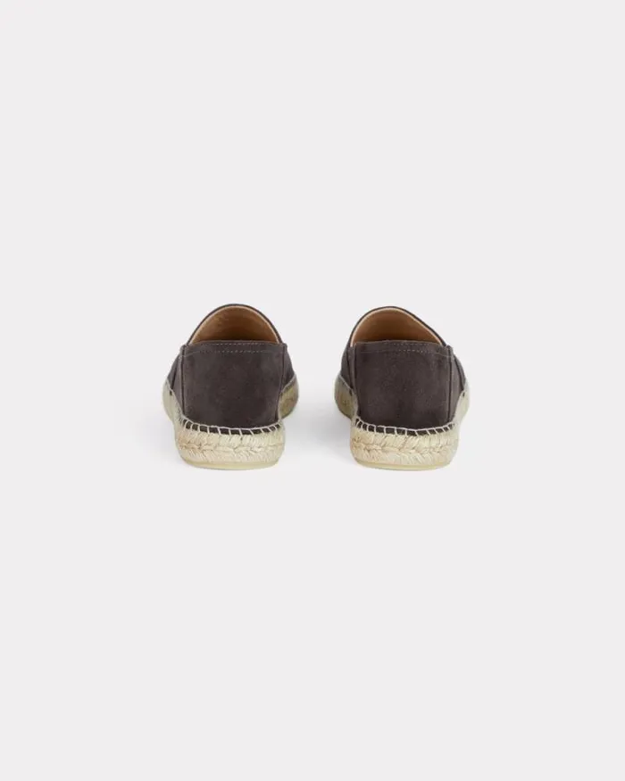 Men KENZO Espadrilles In Suede Leather Chocolate Kenzo Mules And Espadrilles