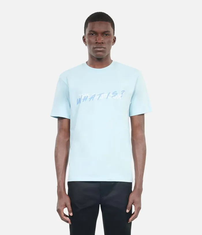 Men Light Blue What Is Tshirt THE KOOPLES Tshirts