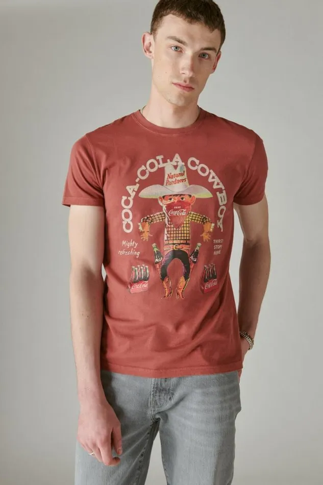 Men Lucky Brand Graphic Tees Coca Cola Cowboy Tee Apple Butter