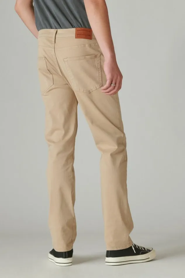 Men Lucky Brand Pants 223 Straight Sateen Stretch Jean Sand