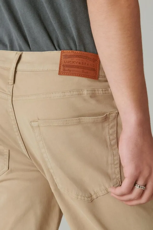Men Lucky Brand Pants 223 Straight Sateen Stretch Jean Sand