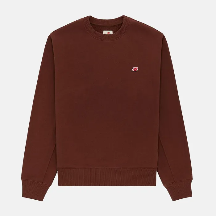 Men MADE In USA Core Crewneck Sweatshirt Rich Oak New Balance Hoodies and Sweatshirts