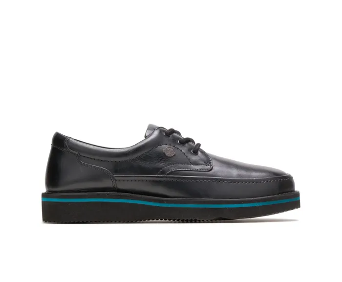 Men Mall Walker Black Leather Walking Shoes Hush Puppies