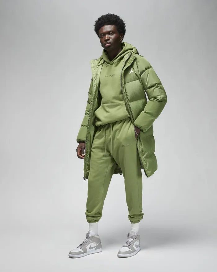 Men Nike Hoodies And Sweatshirts Air Jordan Wordmark Sky J Light Olivesky J Light Olive