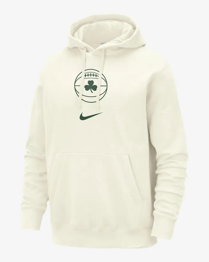 Men Nike Hoodies And Sweatshirts Boston Celtics Club Fleece City Edition Sail
