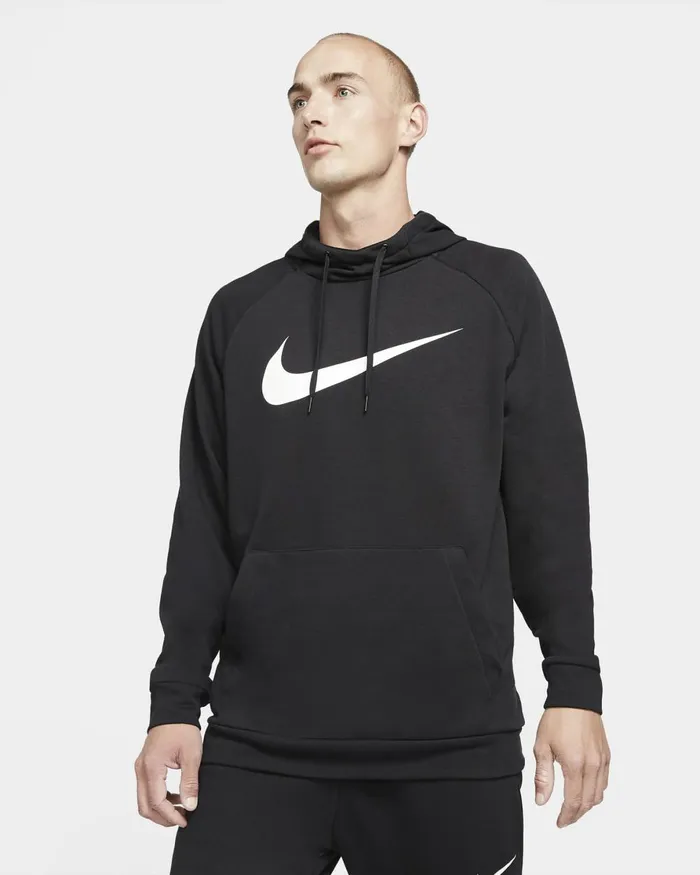 Men Nike Hoodies And Sweatshirts Dry Graphic Blackwhite