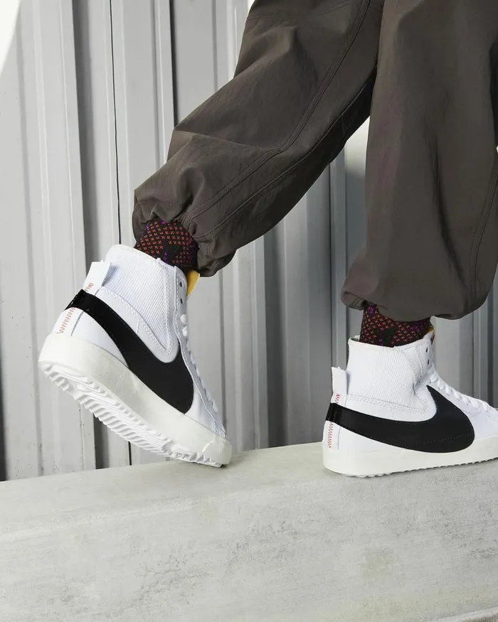 Men Nike Lifestyle Blazer Mid 03977 Jumbo Whitewhitesailblack