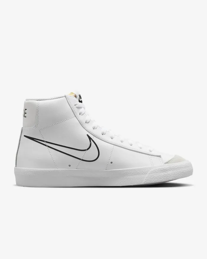 Men Nike Lifestyle Blazer Mid 03977 Whitebright Mandarinmedium Ashblack