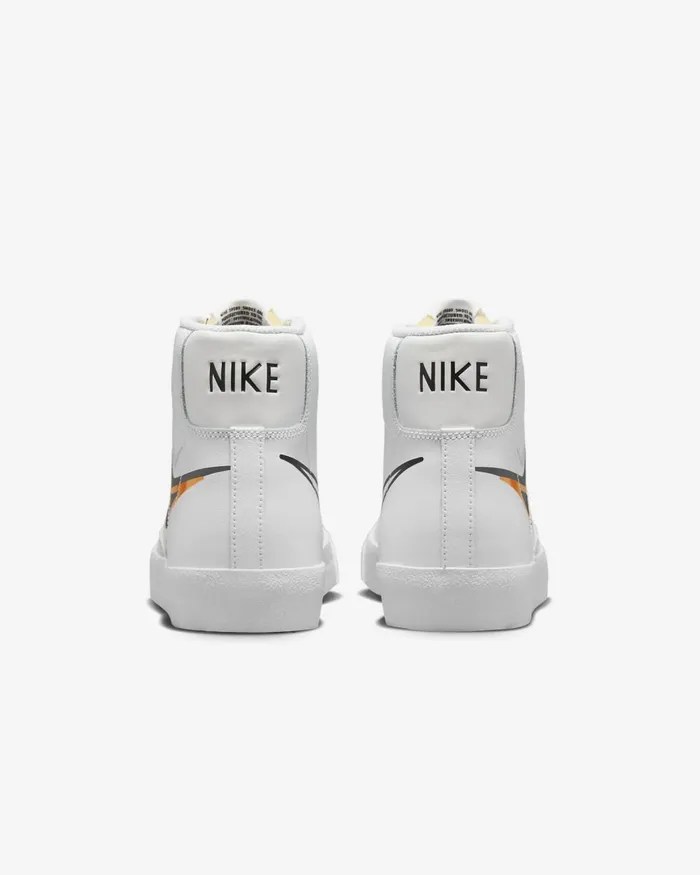 Men Nike Lifestyle Blazer Mid 03977 Whitebright Mandarinmedium Ashblack