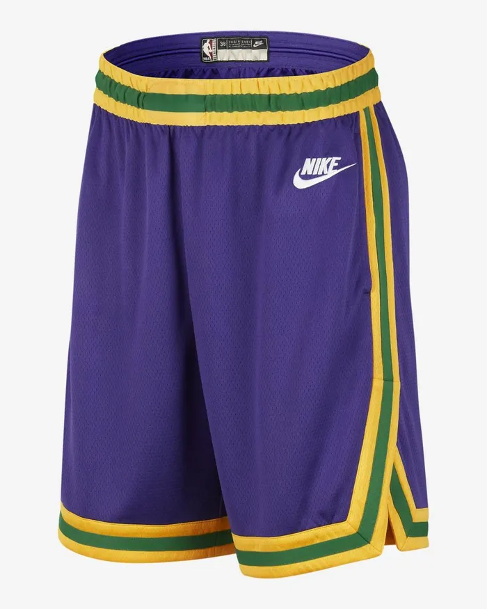 Men Nike Shorts Utah Jazz Hardwood Classics 202324 Court Purplewhite