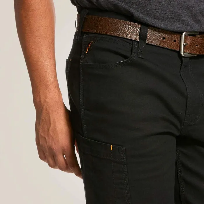 Men Pants and Shorts Ariat Rebar DuraStretch Made Tough 10quot Short Black